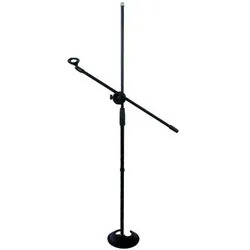 keepdrum MS096 Mikrofonständer mit MSA067 Mikrofonarm, Mikrofonständer, Schwarz