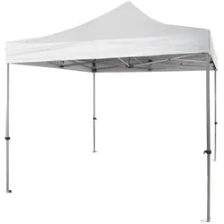 Professioneller faltbarer Aluminiumpavillon mit sechseckiger Struktur, Market-Pro 3X3, weiß, wasserdicht