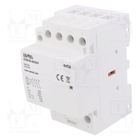 Zamel Stycznik modułowy instalacyjny 63A 4xZ 244V AC/DC typ: STM-63-40/24V EXT10000300 (STM-63-40/24V)