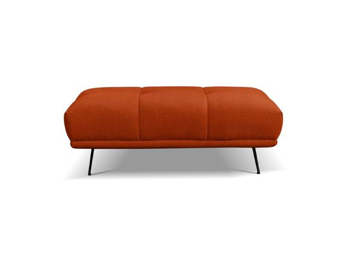 Pouf GIOVANNI tissu raven terracotta
