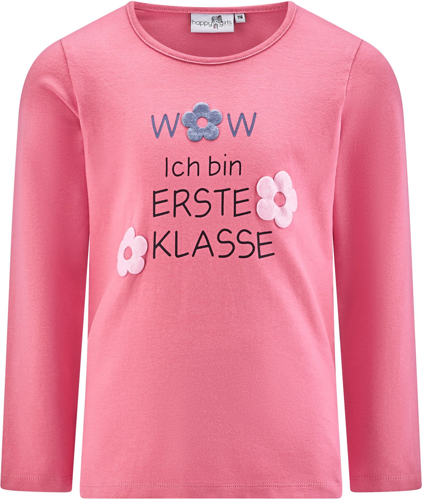 Sommerkleid HAPPY GIRLS "Shirt", Mädchen, Gr. 128, EURO-Größen, pink (candy), Stoff, 100% Baumwolle, normal, Kleider Sommerkleid