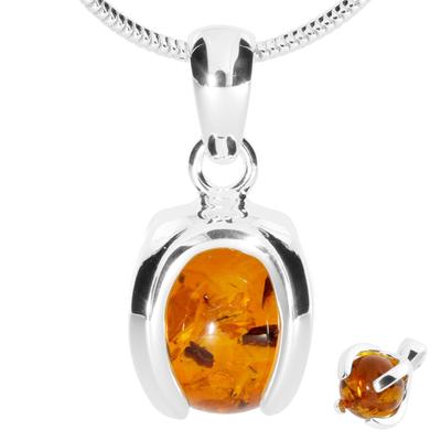 Kette mit Anhänger OSTSEE-SCHMUCK "Ostsee-Schmuck Kette mit Anhänger Ute 10 mm" Gr. 45, silber, Halsketten, Damen, 45cm, Silber 925 (Sterlingsilber), L: 42