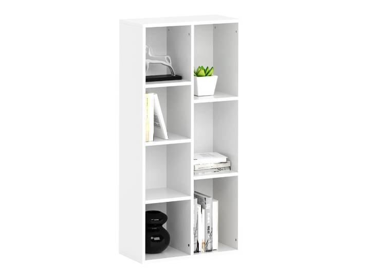 Bücherregal CYNTHIA 7 Fächer 50 x 106 cm weiss
