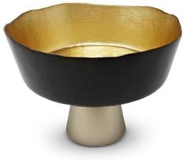 Vivience Organic Shaped Footed Bowl With Gold
