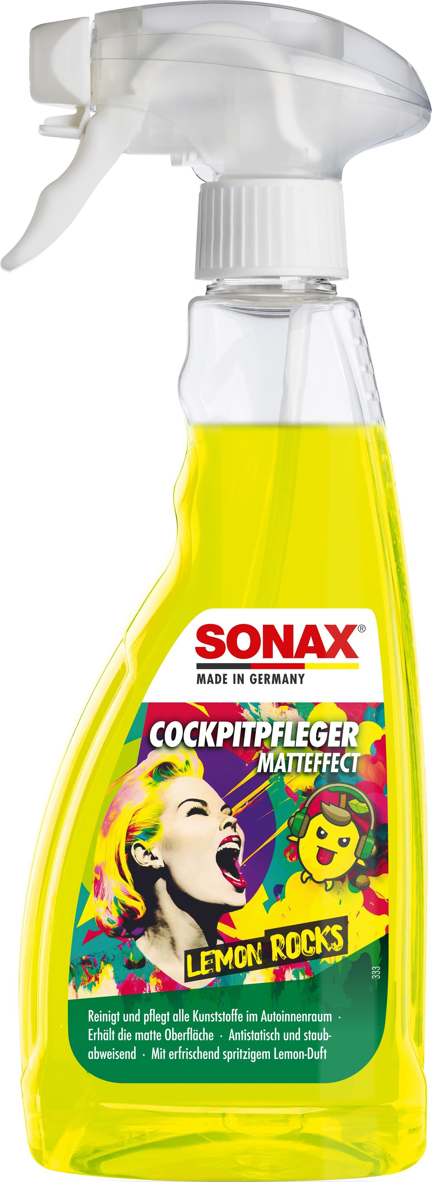 Sonax Kunststoffreiniger Cockpitpfleger Matteffect Lemon Rocks [500 Ml] 03432410 0.5l