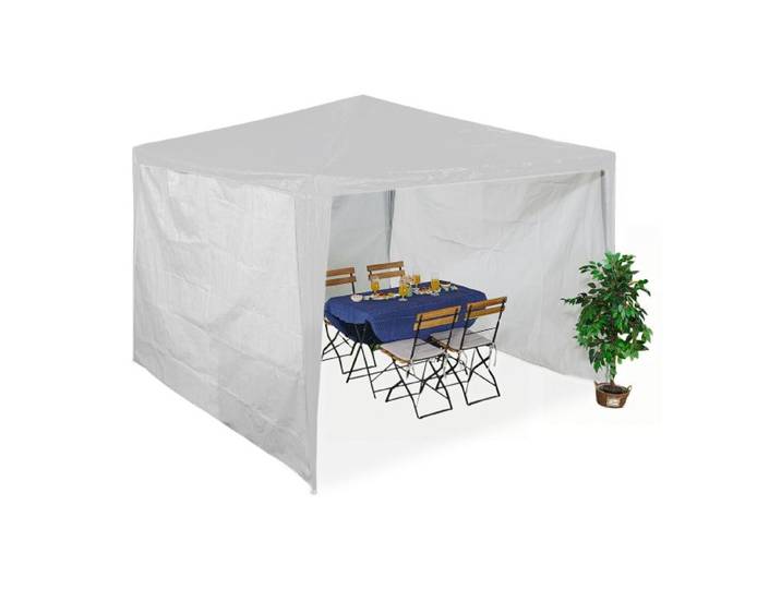 Relaxdays Weiße Pavillon Seitenteile im 3er Set