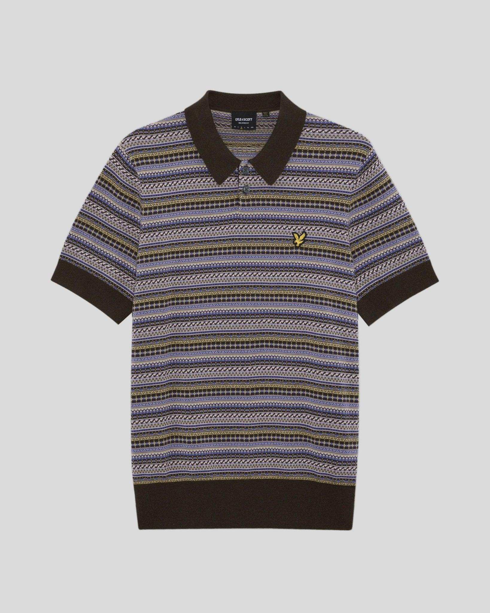 Fairisle Kurzarm-Poloshirt