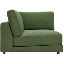 Jette Home Element Ecke in Feincord Modulsofa Sila ¦ grün ¦ Maße (cm): B: 120 H: 85 T: 127.0