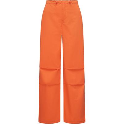 Stoffhose RAGWEAR "Paragata", Damen, Gr. 26, Normalgrößen, orange, Material: 100% Baumwolle, weit lang, Hosen Stoffhose, Stylische Parachute-Hose mit Kordelzügen
