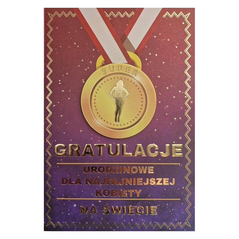Yeku Geburtstagskarte für Frauenmedaille (47994320)