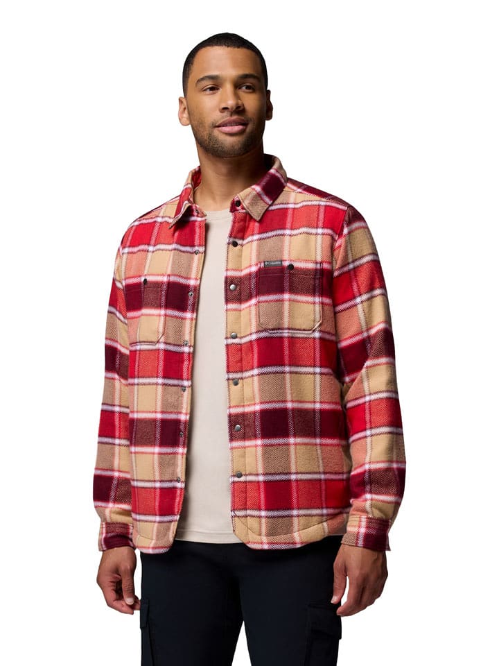 Columbia Fleece-Hemdjacke "Windward II" in Bordeaux - XL