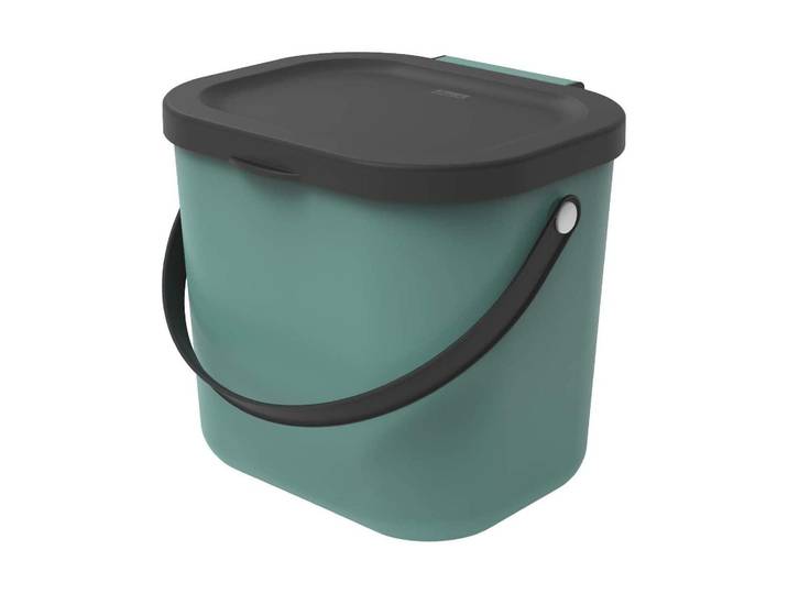 Biomülleimer ROTHO 6L Albula , grün, B:20cm H:20,8cm, Kunststoff, Mülleimer, Biomülleimer