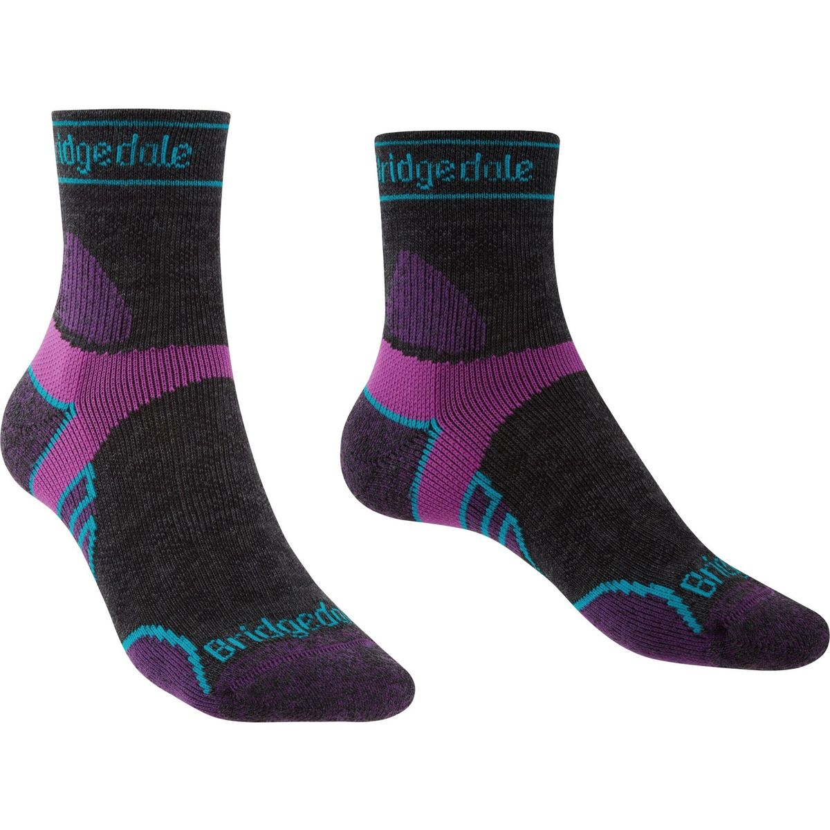Bridgedale Trail Run Lightweight T2 Merino Sport ¾ Crew damson (195) S 710200-195-S
