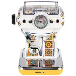Ariete 1389 Kaffeemaschine Positano, Siebträgermaschine, Gelb, Blau, Mehrfarbig
