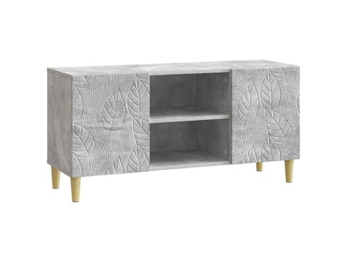Makastle TV-Schrank 102x34,5x50 cm Betongrau Holzwerkstoff