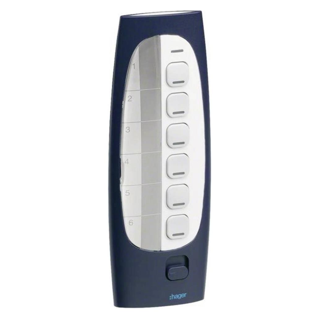 Hager TU418 Funkfernbedienung 7 Tasten, 18 Kanäle KNX (Gerätespezifische Fernbedienung, Radio Frequency (RF)) (TU418)