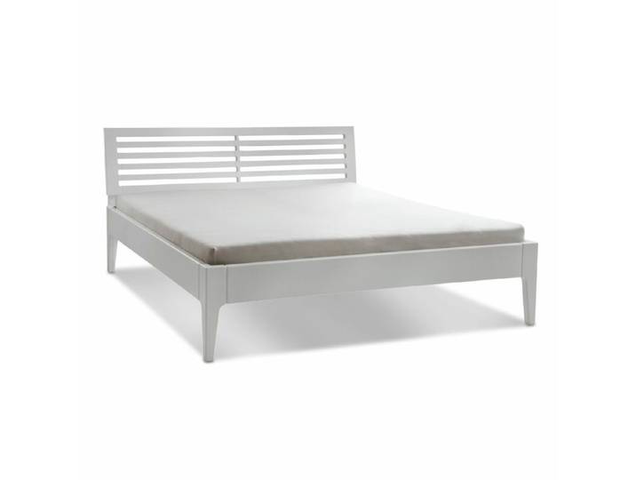 Natura 1660 Bett - Kiefer massiv weiß lackiert Natur, Rustikal,