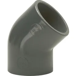 PVC-U Klebefitting Winkel 45° (Ausführung: 63 mm. DN: 50)