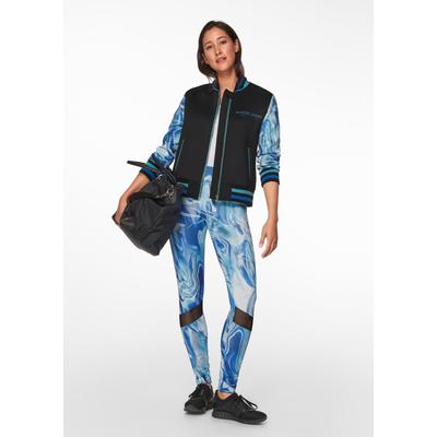Outdoorjacke MADELEINE "Jacke Fitness-Jacke", Damen, Gr. 38, schwarz (schwarz, multicolor), Obermaterial: 95% Polyester PES. 5% Elasthan EL., Modern, Jacken Outdoorjacke