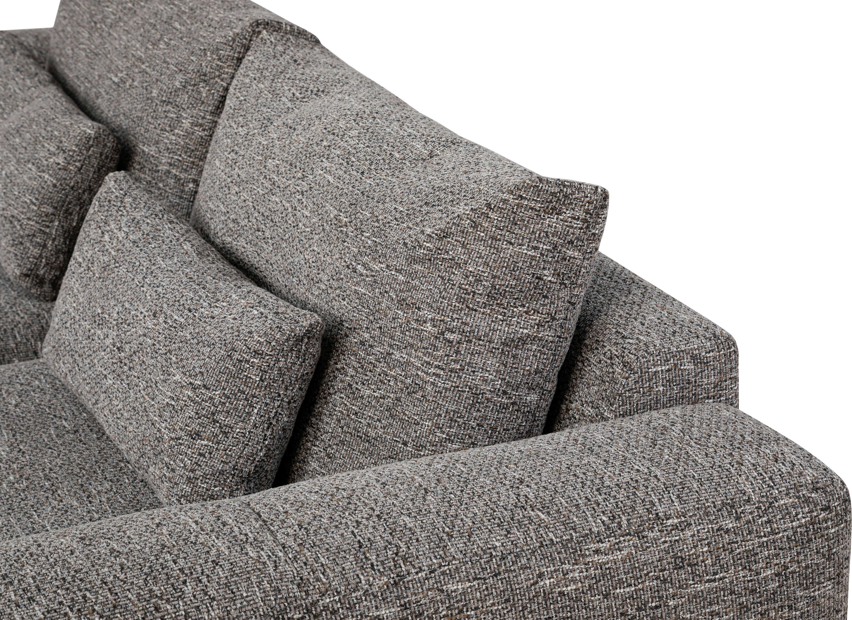 Big-Sofa DESIGNWERK "Parma, anspruchsvolles Design und toller Sitzkomfort", grau, B:254cm H:87cm T:122cm, 100% Polyester, Sofas, Big-Sofa