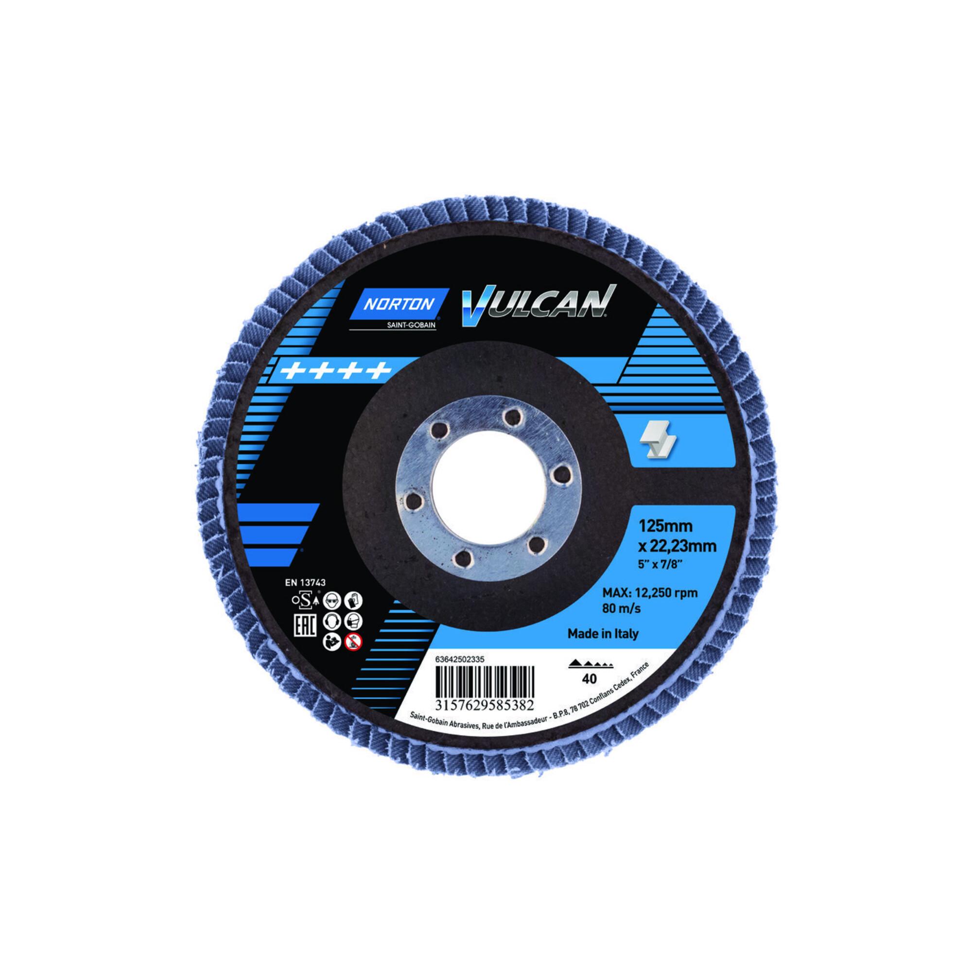 Norton Fächerscheibe Vulcan 125 mm P40 ; Saint-Gobain (63642502335)