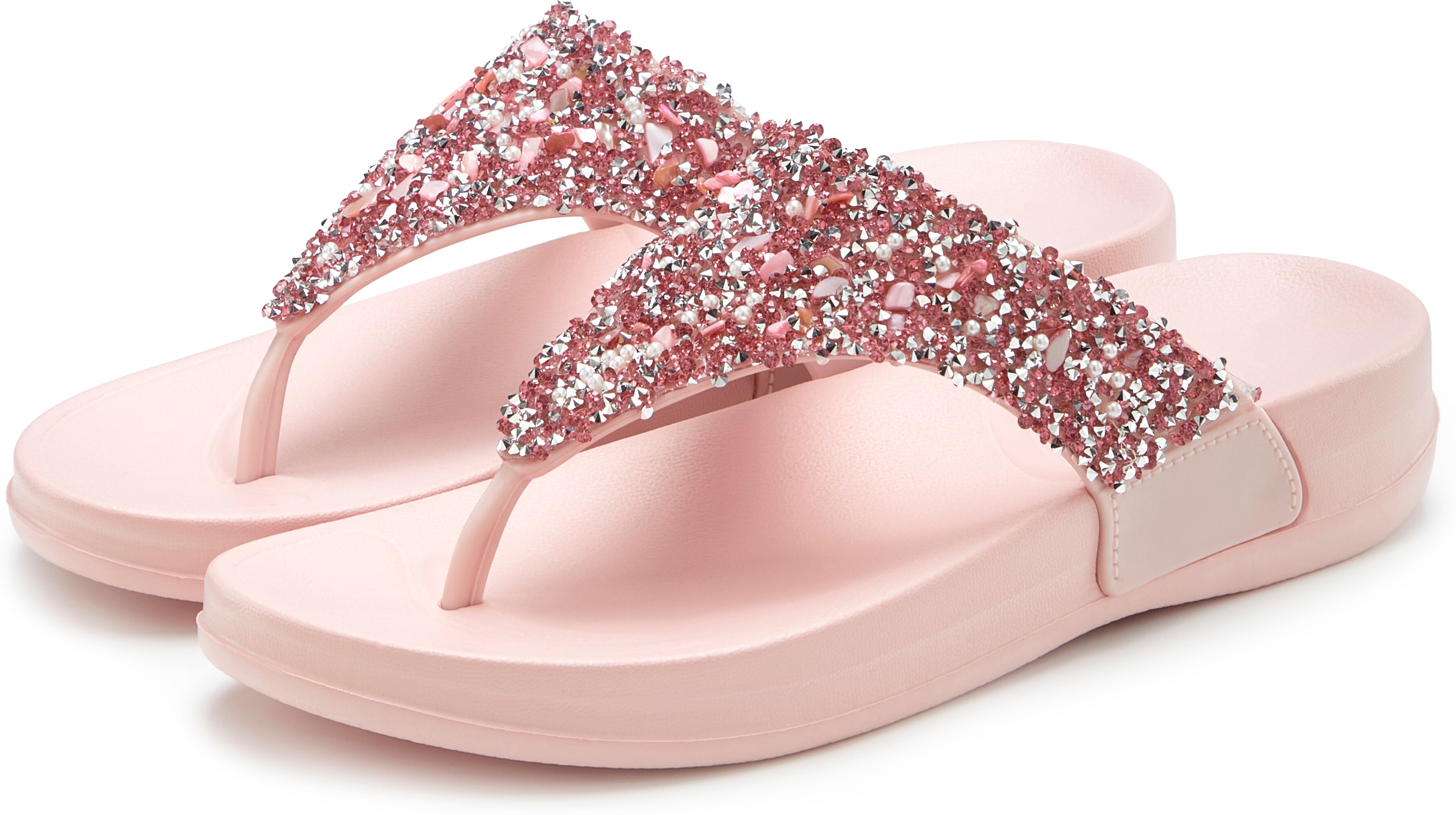 Badezehentrenner VIVANCE "Flip Flop, Badelatsche, Badeschuhe, Pantolette, Zehentrenner", Damen, Gr. 40, Synthetik, rosa (rosé), Obermaterial: 100% Synthetik. Decksohle: 100% Synthetik. Futter: 100% Synthetik. Laufsohle: 100% Synthetik, unifarben, Schuhe B