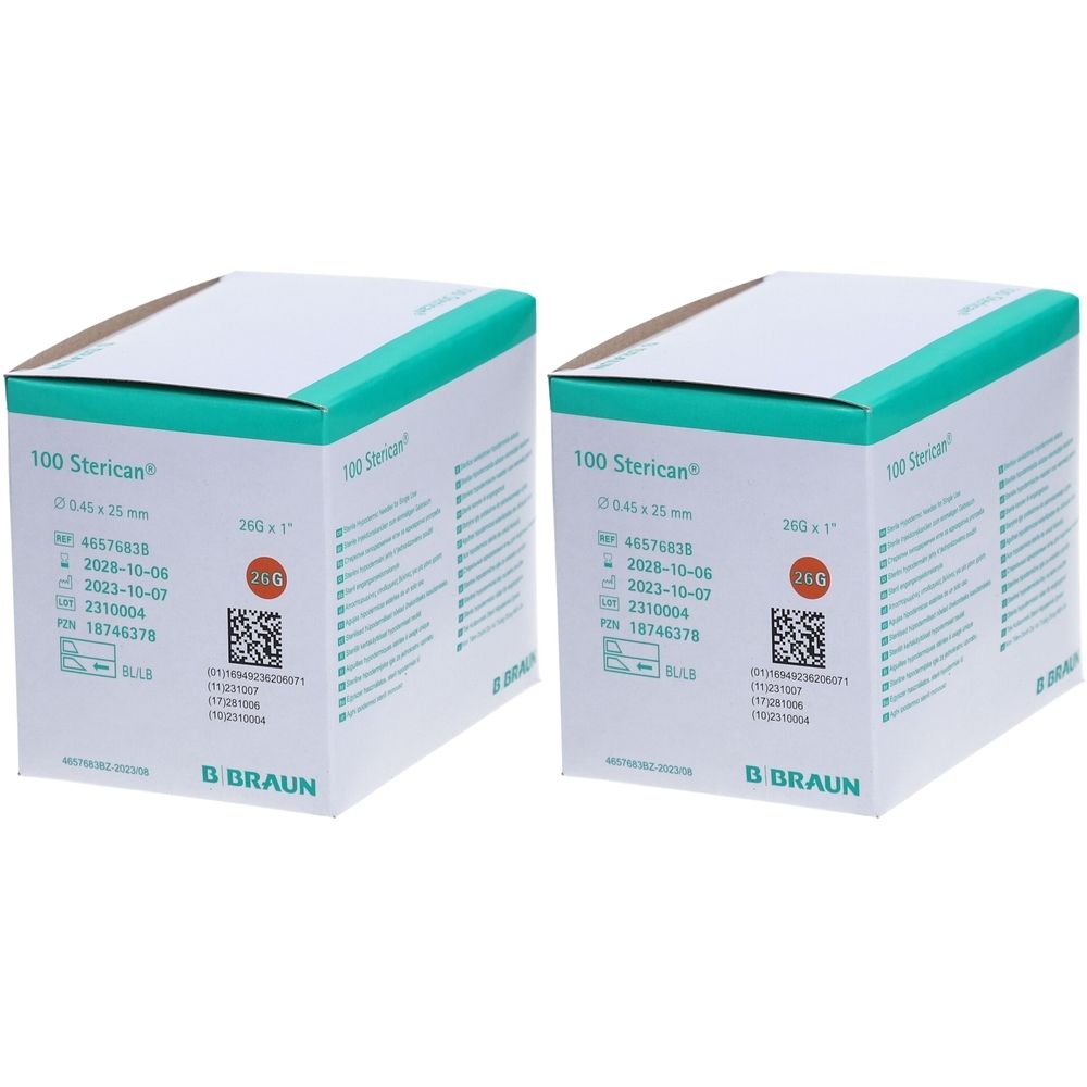 Sterican 26G 25Mm x2 2x100 St Kanüle