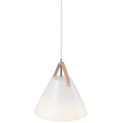 design for the people by Nordlux Pendelleuchte STRAP 27, 27cm, E27, IP20, Milchglas weiß NORD-84313001