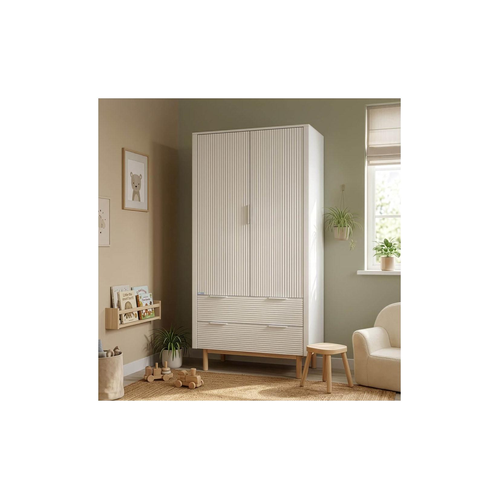 HOME DELUXE Kleiderschrank COCO – 100 × 200 cm Weiß