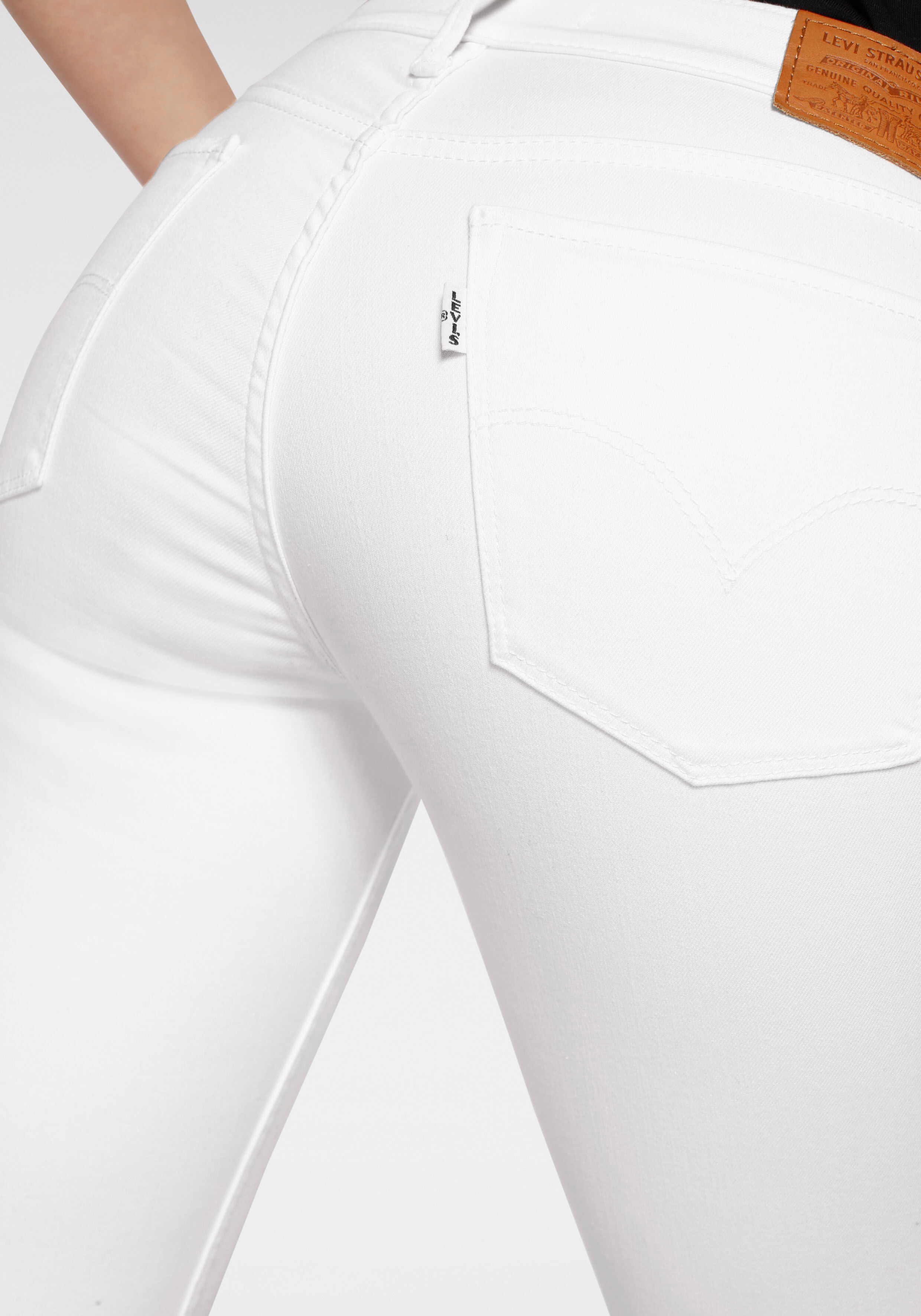 Slim-fit-Jeans LEVI'S "311 SHAPING SKINNY", Damen, Gr. 28, Länge 28, weiss (weiß), Denim/Jeans, Obermaterial: 97% Baumwolle, 3% Elasthan, skinny fit lang, Jeans Slim-fit-Jeans, im 5-Pocket-Stil weiß 28, Länge 28