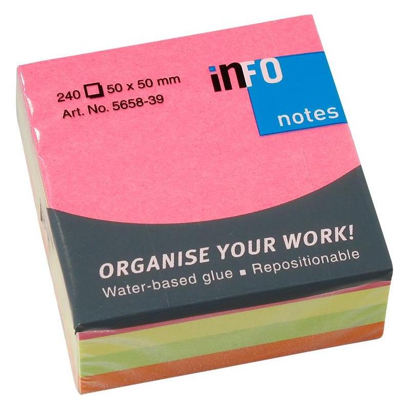 0 INFO Haftnotizen Brillant (50 x 50 mm) (5658-39)