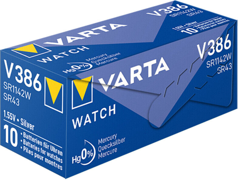 Cons.Varta Uhren-Batterie 1,55V/115mAh/Silber V 386 Stk.1 (00386101111)