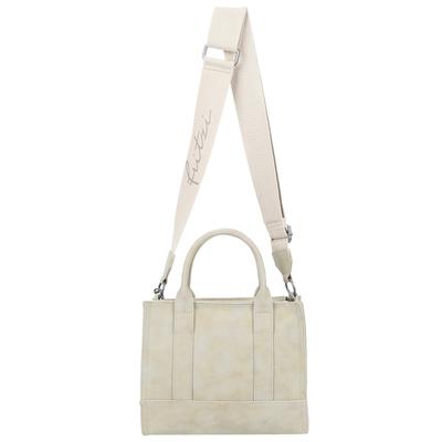 Henkeltasche FRITZI AUS PREUSSEN "Fritzi SquareN", Damen, Gr. B/H/T: 11cm x 26cm x 21cm, beige, Lederimitat, unifarben, Taschen, mit abnehmbarem Schlüsselband