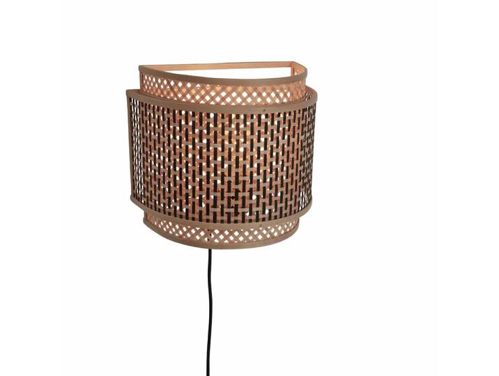 Applique bambou naturel/noir, h. 27cm