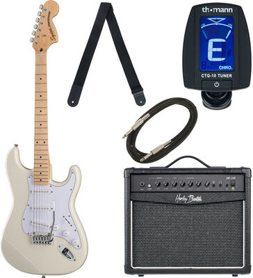 Squier Affinity Strat MN OW Bundle Olympic White