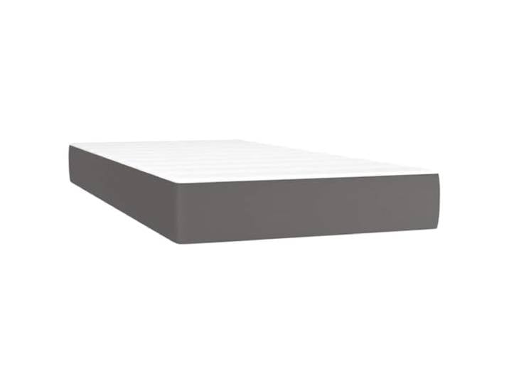 TUERYAFEK Taschenfederkernmatratze 90x200x20 cm Kunstleder Grau Mittelharte Stützung, Schmutzabweisend, Geräuschdämpfend, Für Rucken- Und Bauchschlafer