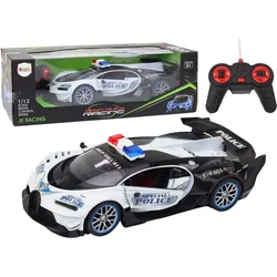 Lean Toys Ferngesteuertes Polizeiauto 1:12 weiss