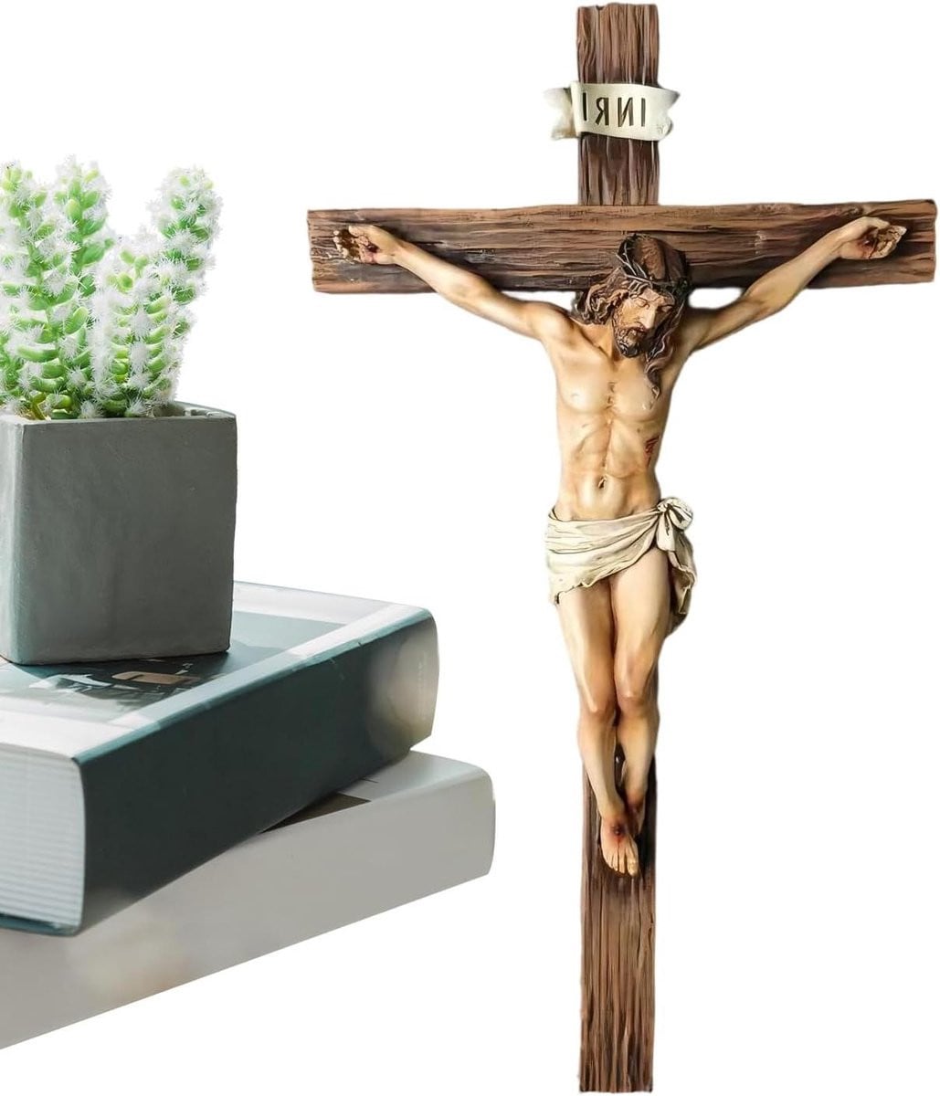 Religieus wanddecoratie Jezus beeld voor binnenshuis, 24 cm