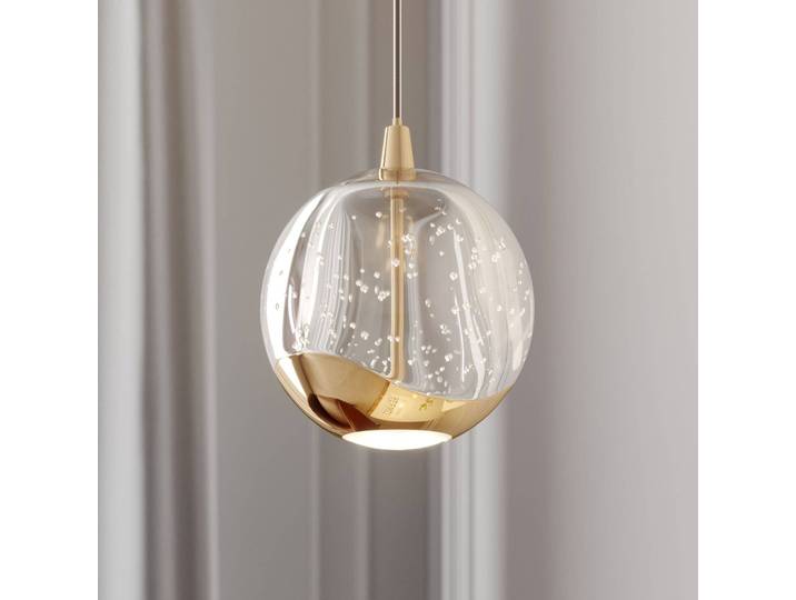 Glas Hängeleuchte Hayley Lucande, klar / transparent, für Wohn- / Esszimmer, Glas, Modern