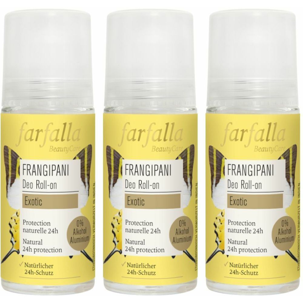 Farfalla Blumig Deo Roll-on Frangipani 50 ml x3 3x50 Roller