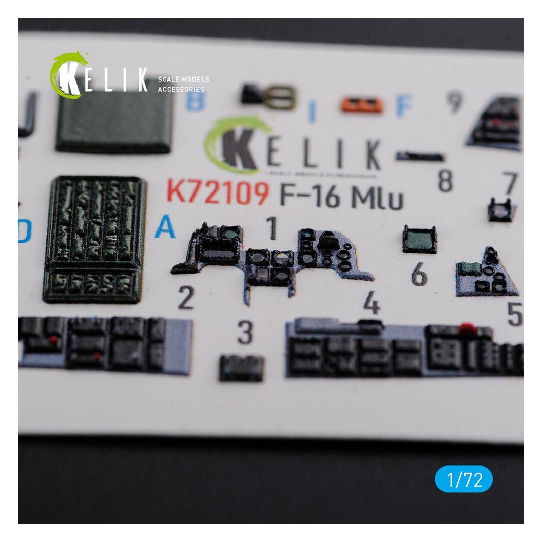 Kelik F-16 MLU interior 3D decals for Revell kit (K72109)