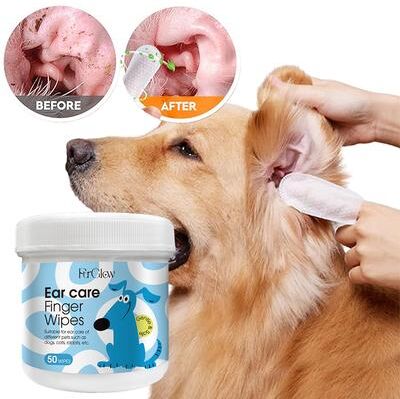 Happy Pet Pantry Pet Ear Finger Wipes 50 Pack For Dogs, Cats & Rabbits Gentle Pet Ear Wipes Care Pet Ear Finger Wipes 50 Pack For Dogs, Cats & Rabbits Gentle Pet Ear Wipes Care