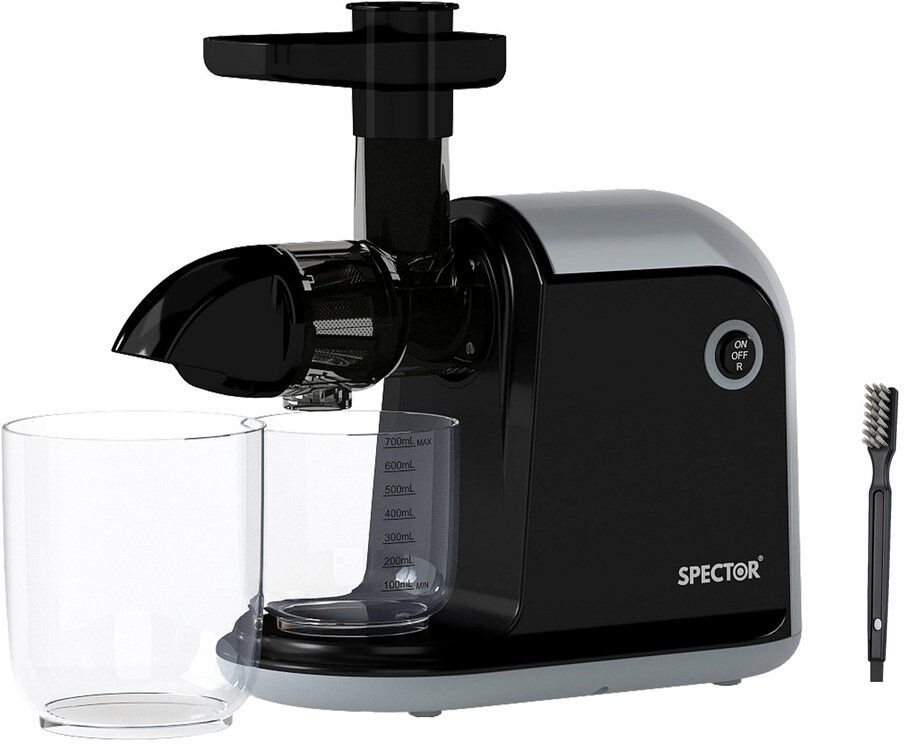 Spector Electric Slow Masticating & Cold Press Juicer Black 0.7L