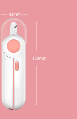 Inspire Curations LED SafeTrim Pet Nail Clipper With Nail File pink
