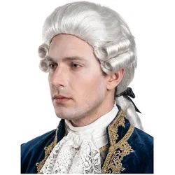 Maskworld Mozart Barock Perücke mit Zopf - für Fasching