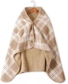 Uplift Essentials Thick Plaid Wearable Blanket With Buttons Soft Fleece Shawl Throw style 6