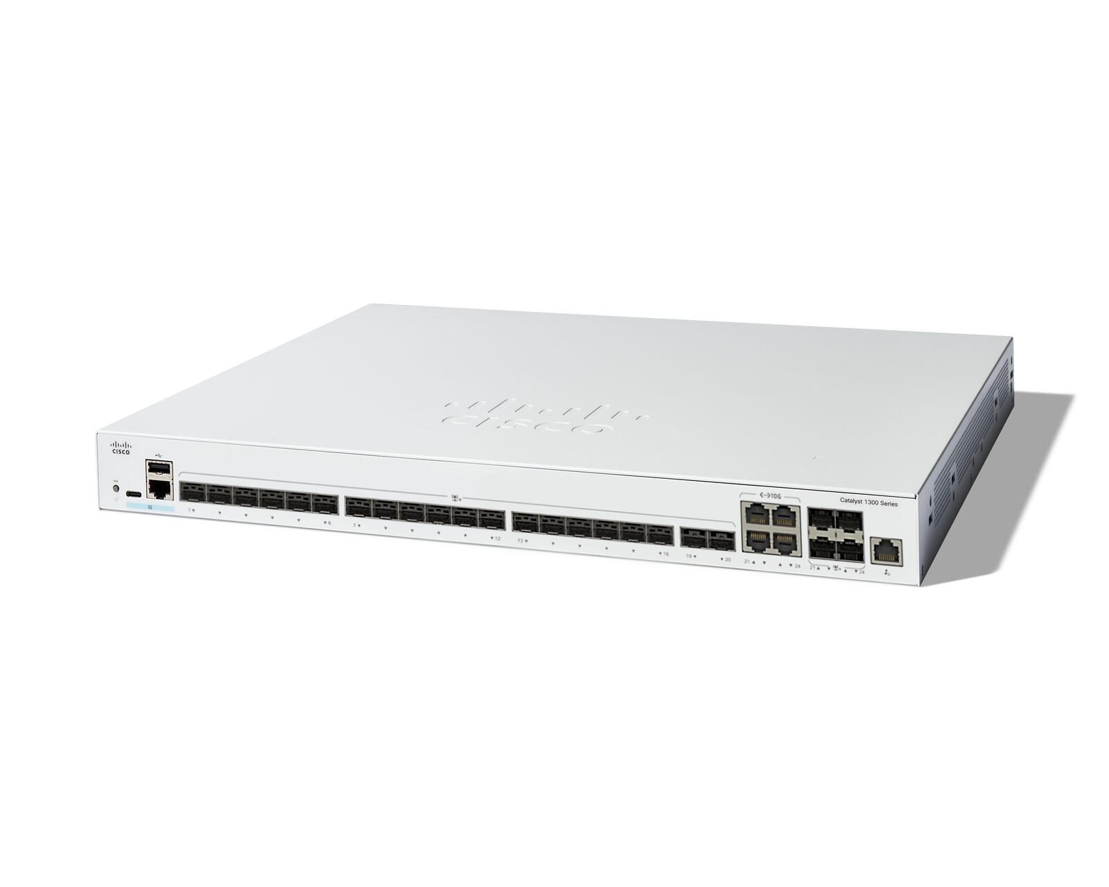 Cisco Catalyst 1300-24XS Managed Switch, 20 Ports 10G-SFP+, 4 x 10GE-SFP+ Kombi (C1300-24XS)