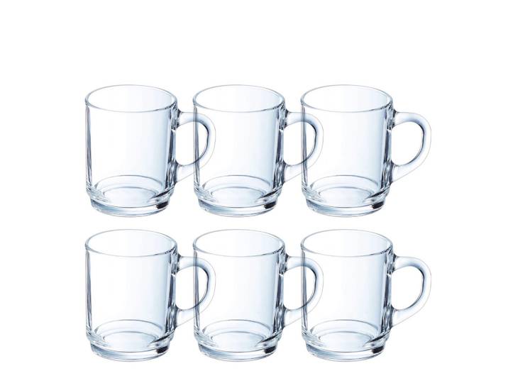 Mäser Teegläserset, Transparent, Glas, 6-teilig, 240 ml, 9 cm, Made in Europe, Gläser, Teegläser & Kaffeegläser
