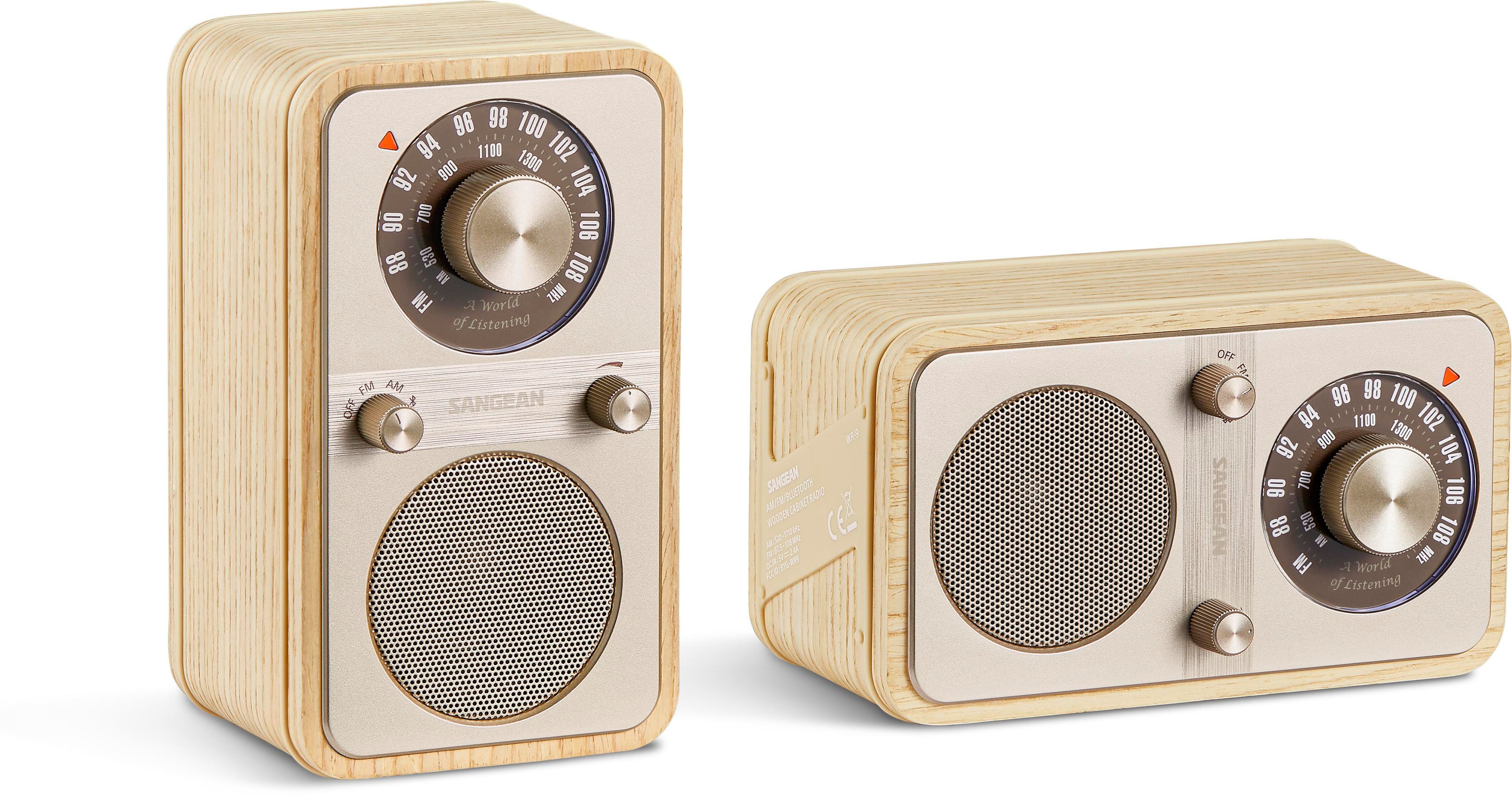 Sangean WR-9 Portables FM-Radio Echtholz-Gehäuse flexible Aufstellmöglichkeit Mondlichteiche A500549