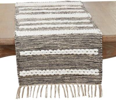 Saro Lifestyle "Knot Crafted Table Runner - 16""x72"""
